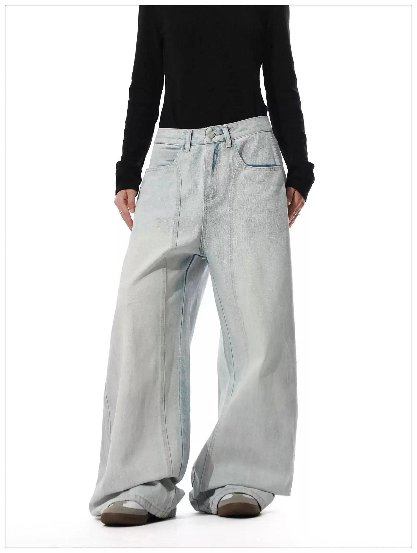 Washed Wide Leg Jeans