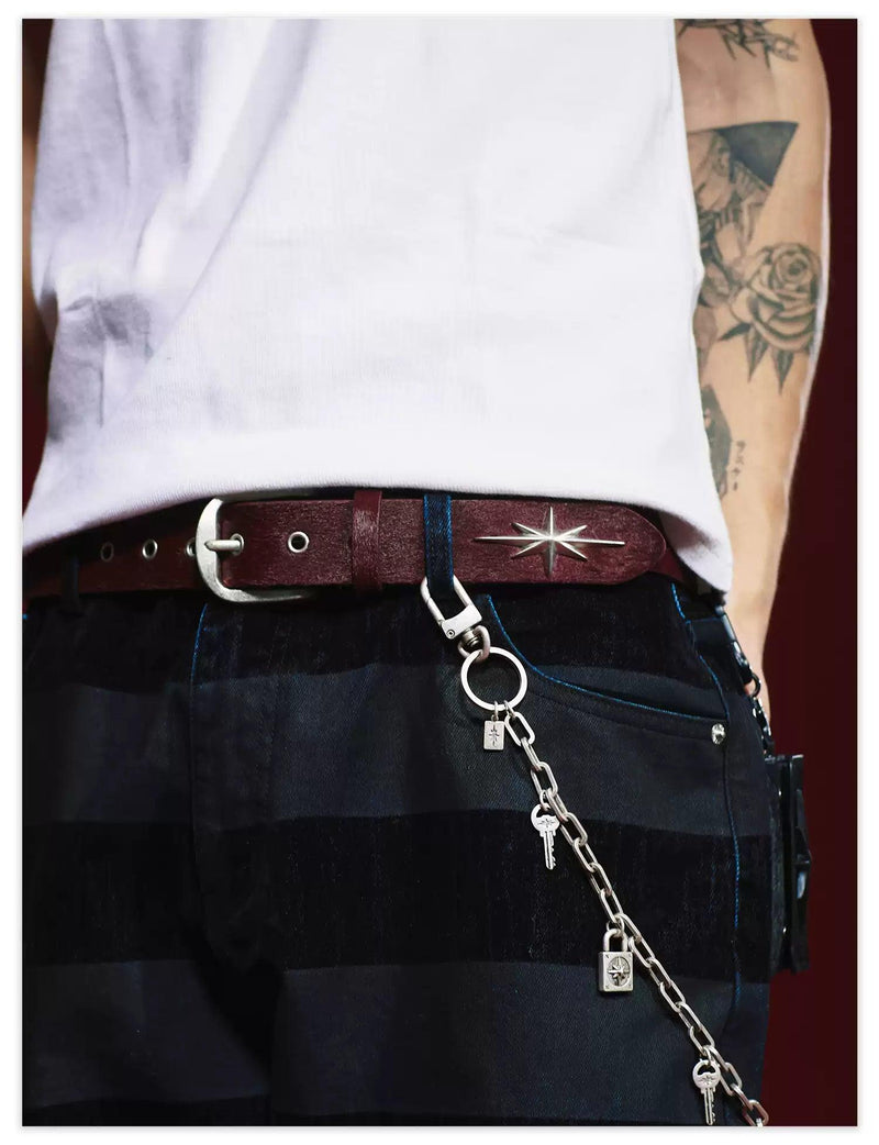Metal Star Buckle Belt