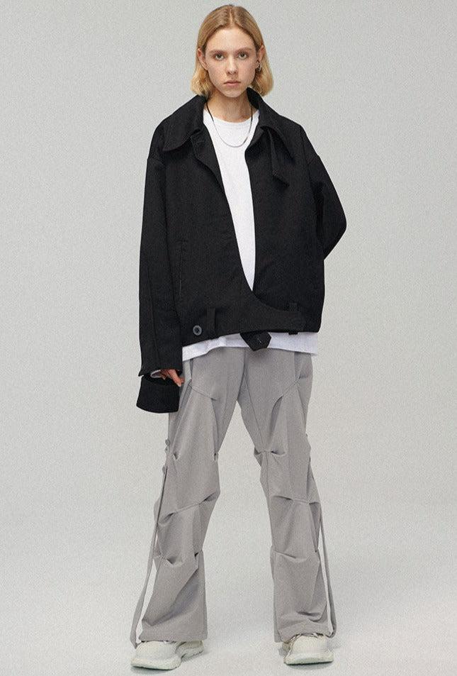 Side Strap Pleated Pants