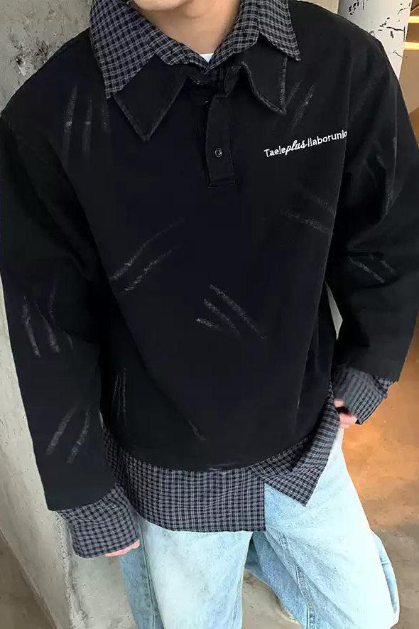 Scattered Lines Layered Jacket