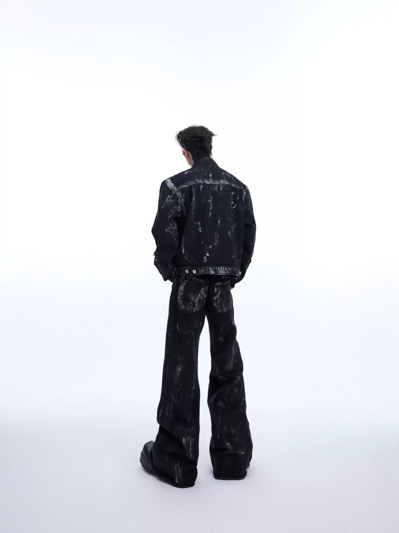 Smudges Distressed Denim Jacket & Jeans Set
