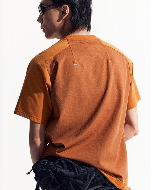 Contrast Spliced Panel Sports T-Shirt