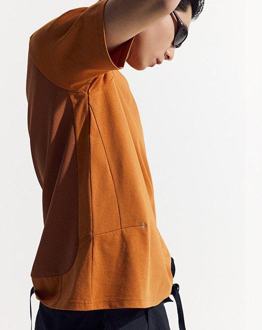 Contrast Spliced Panel Sports T-Shirt