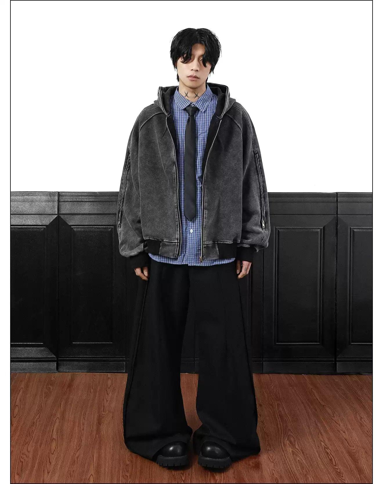 Sleeve Zippers Hooded Jacket