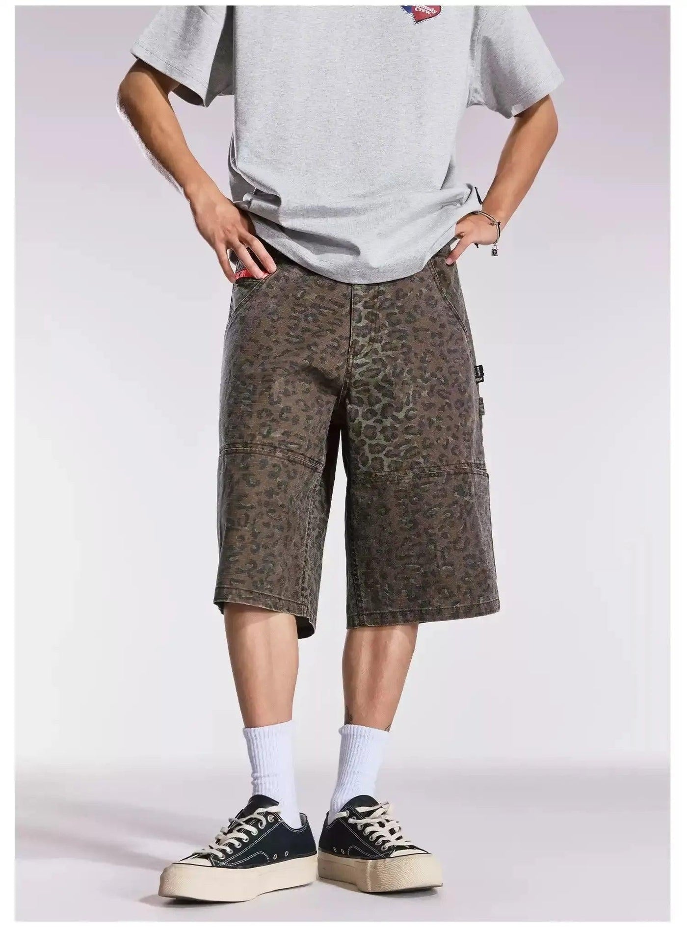 Structured Camo Cargo Shorts