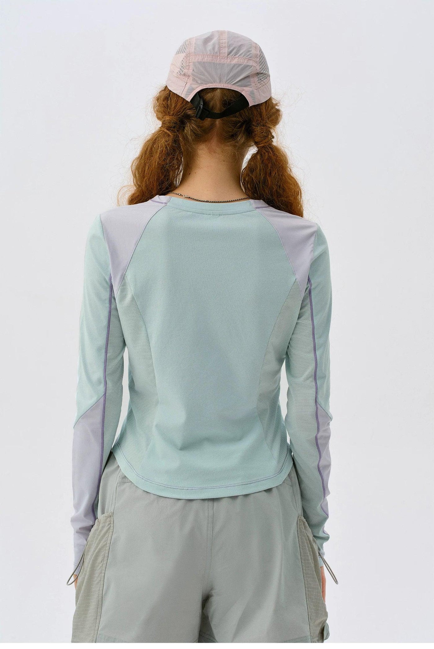 Panel Spliced Slim Fit L/S T-Shirt