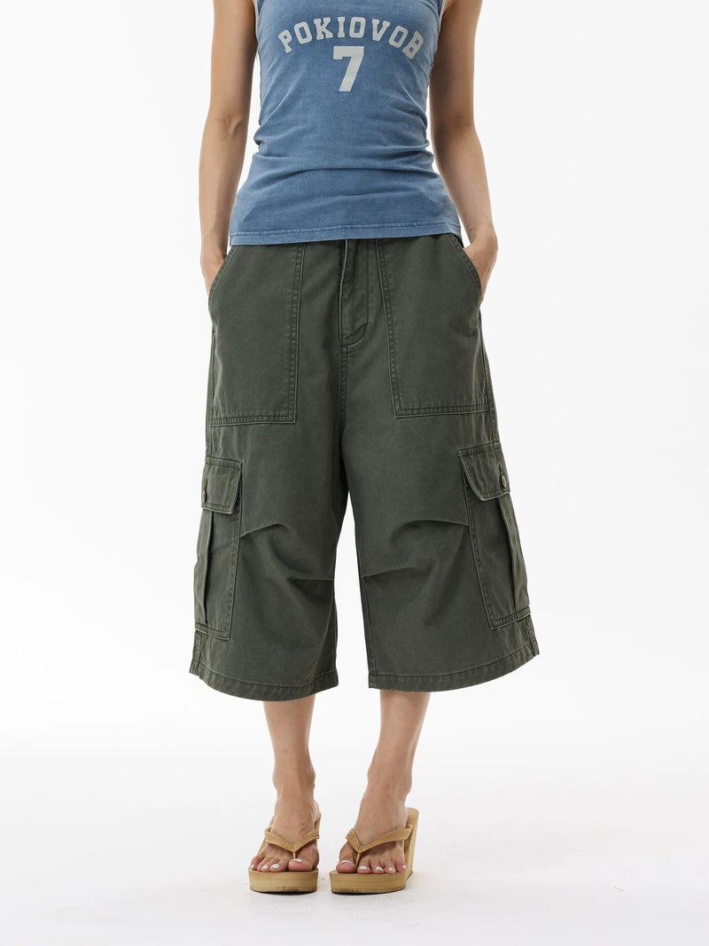 Multi-Pocket Streetwear Cargo Shorts