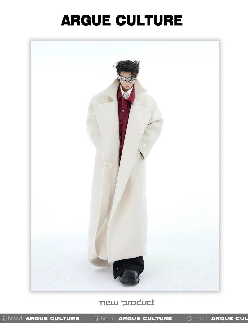 Double-Breasted Lapel Long Coat