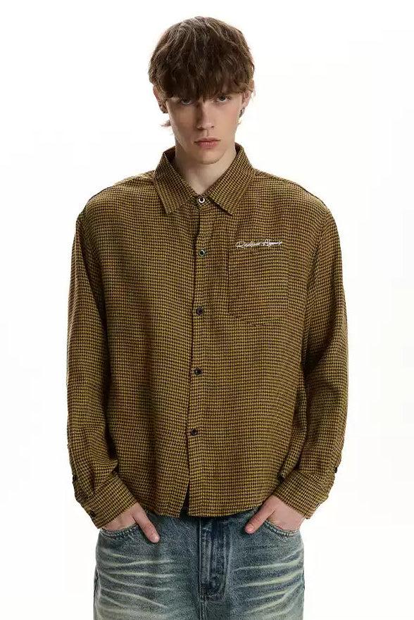 Breast Pocket Boxy Checkered Shirt