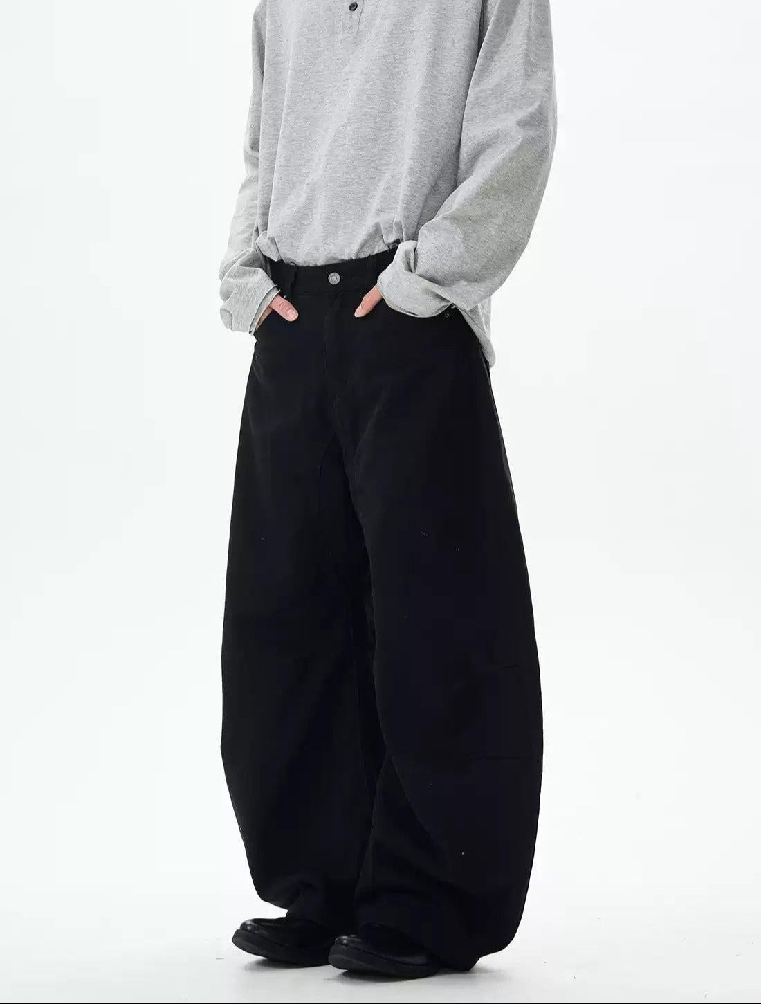 Buttoned Workwear Washed Jeans