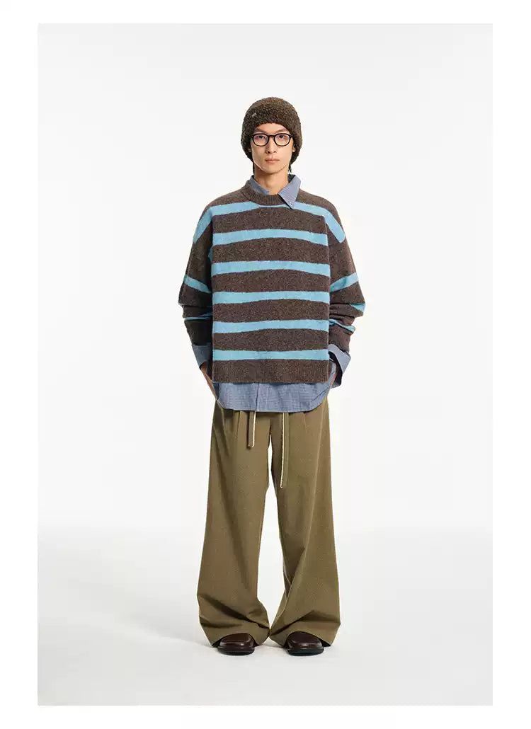 Contrast Stripes Regular Fit Sweater