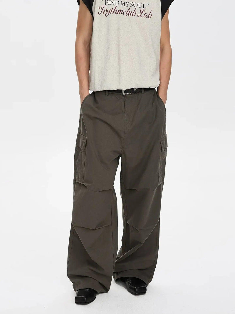 Wide Leg Multi-Pocket Cargo Pants