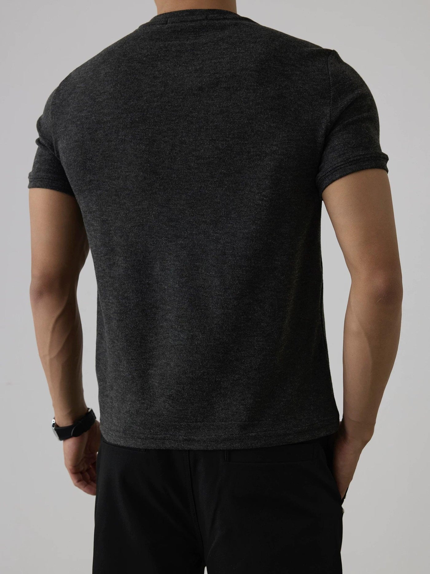Faded Heathered Structured T-Shirt