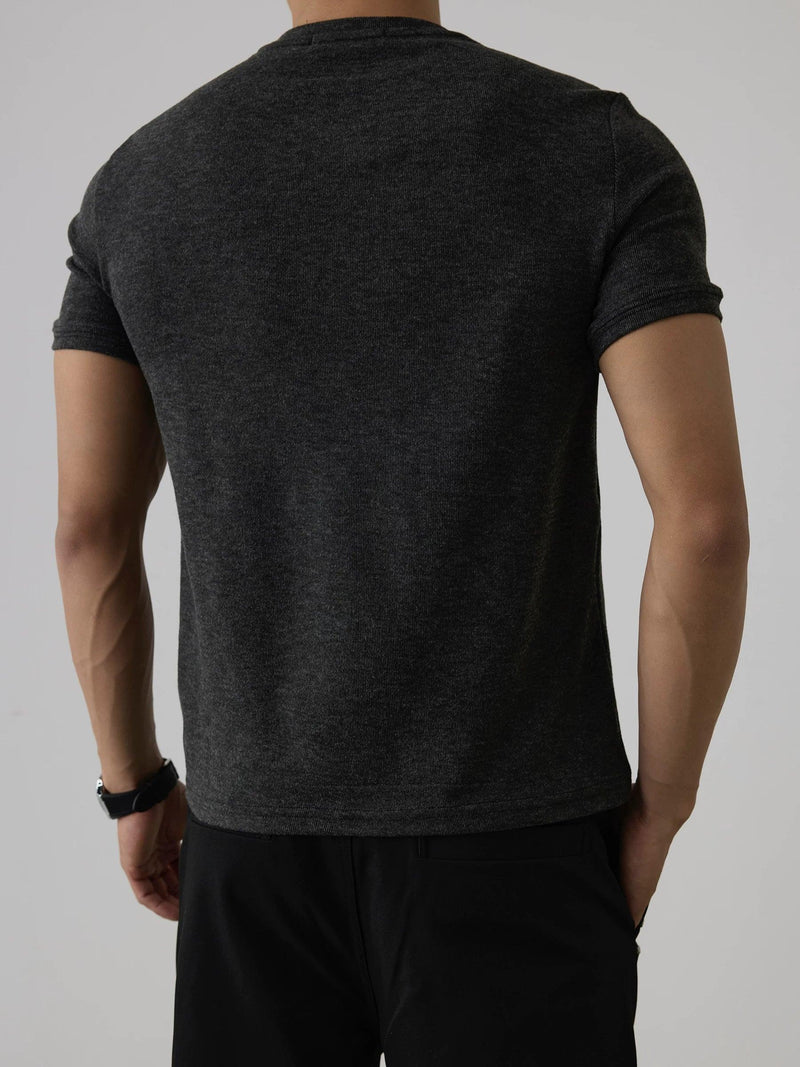 Faded Heathered Structured T-Shirt