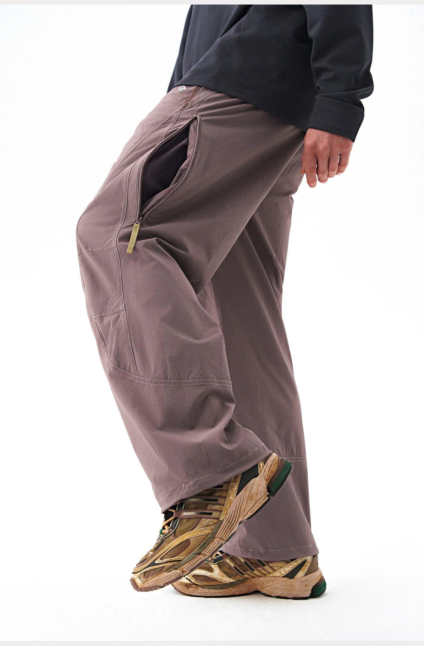 Structured Zipped Pocket Track Pants