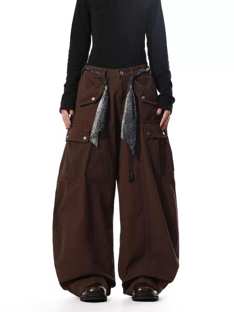 Waist Bandana Cargo Jeans