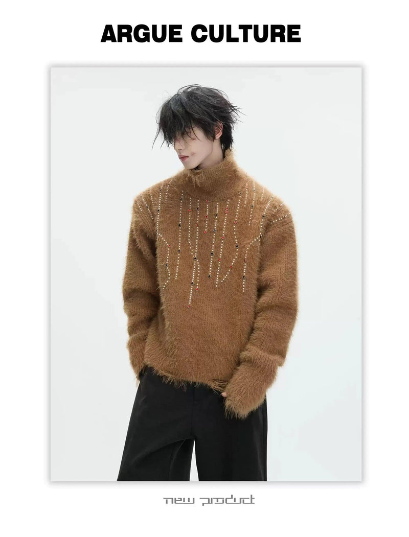 Beaded Lines Cozy Sweater