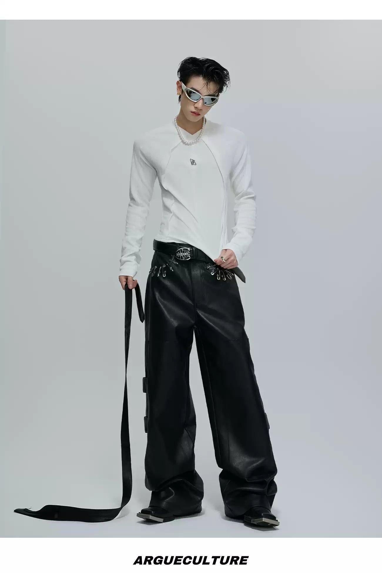 Slim Fit Structured Long Sleeve T-Shirt