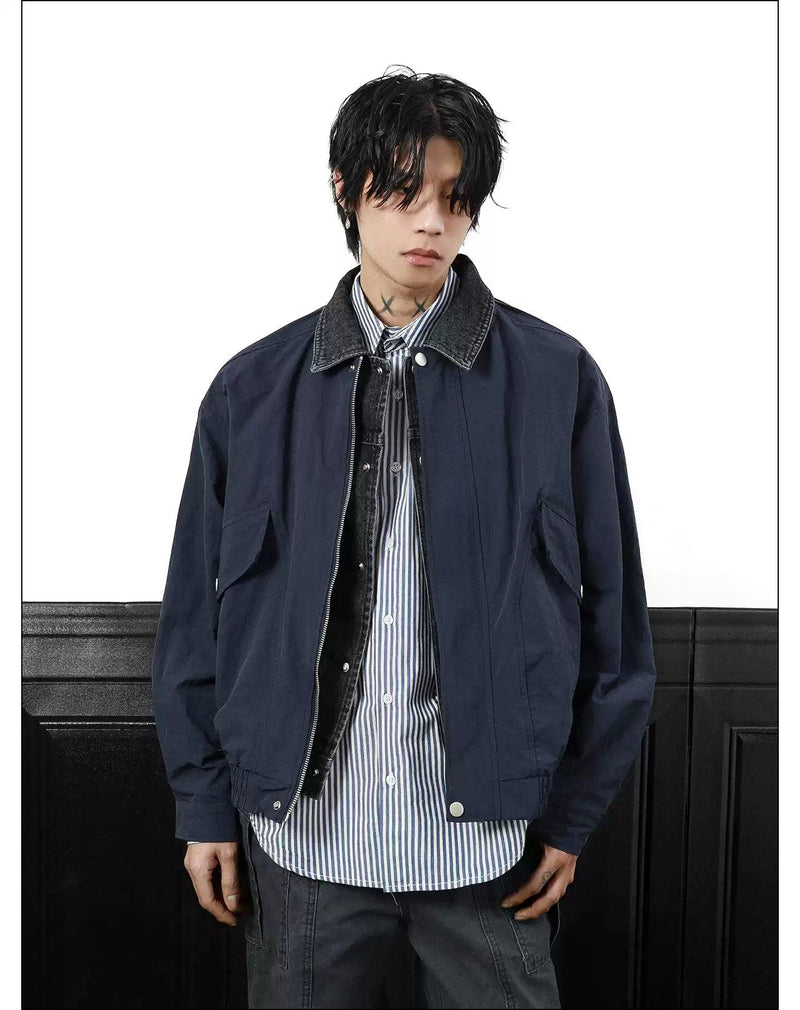 Side Pockets Ruched Hem Jacket