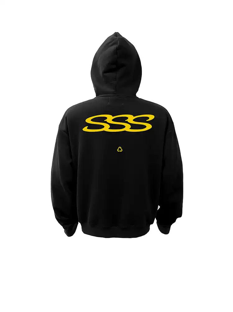 SSS Text Contrast Print Hoodie