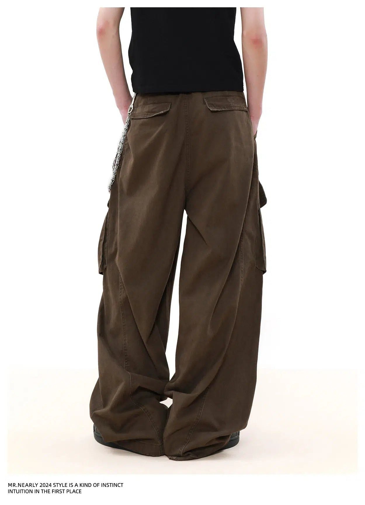 Washed Baggy Fit Cargo Pants