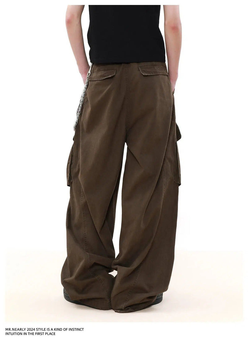 Washed Baggy Fit Cargo Pants