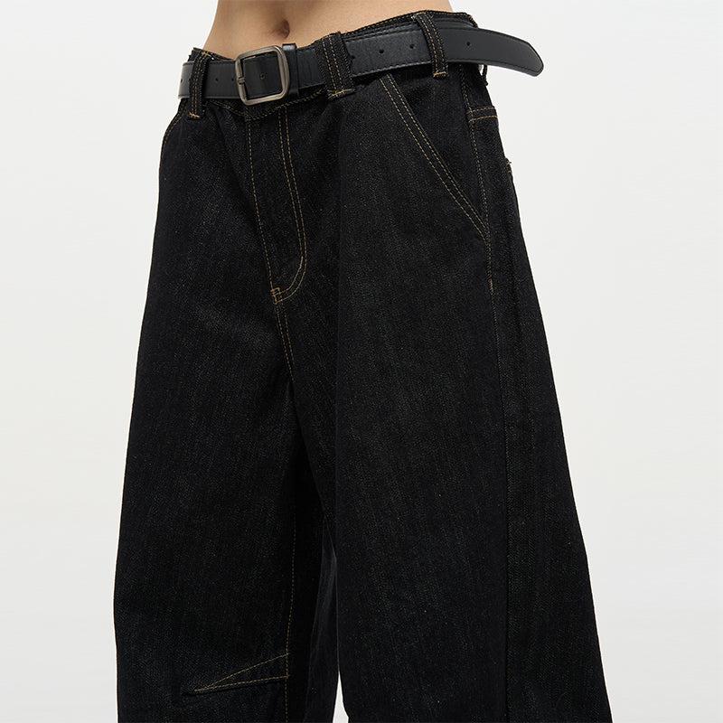 Stitched Detail Flare Leg Jeans