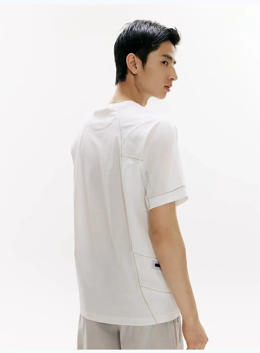 Spliced Panel Sports T-Shirt