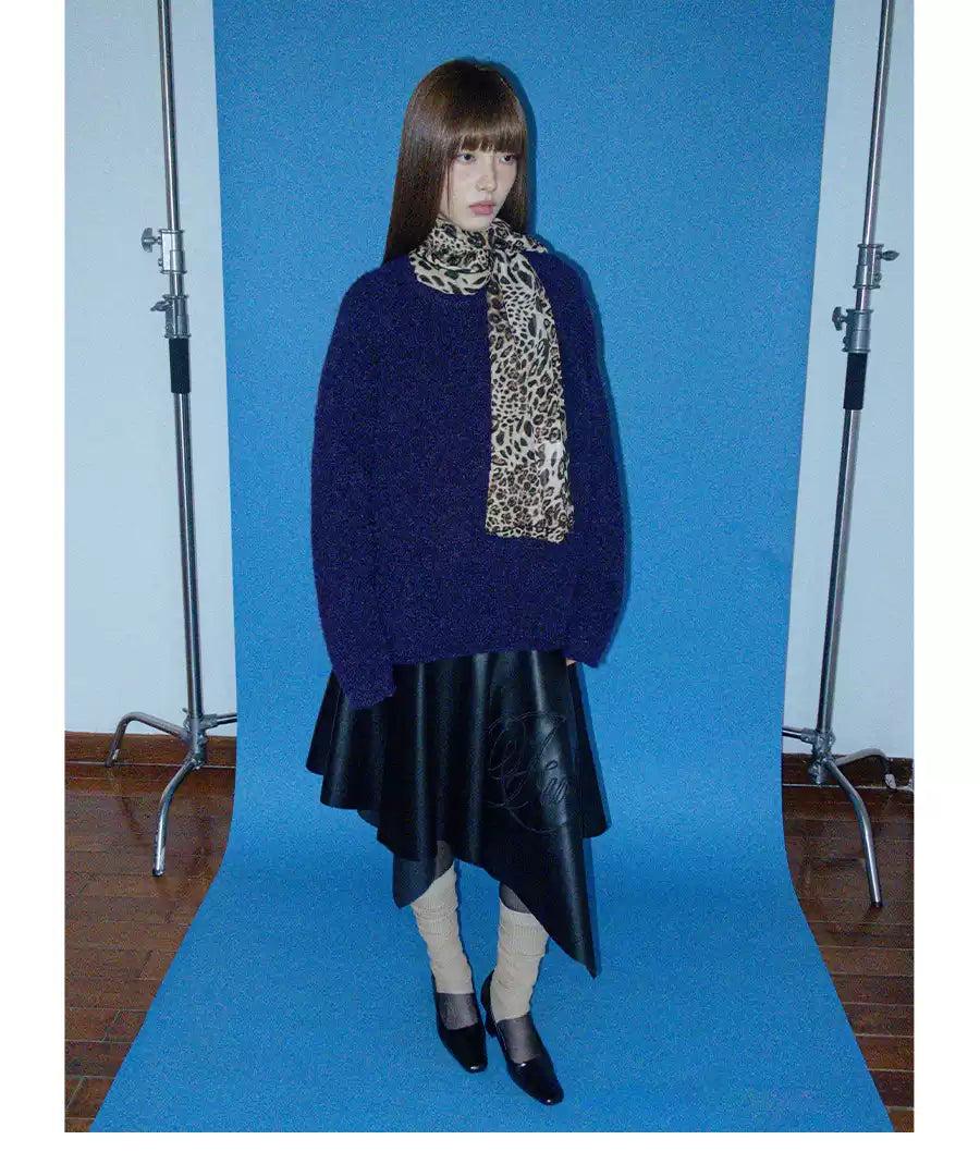 Animal Print Pattern Silky Scarf