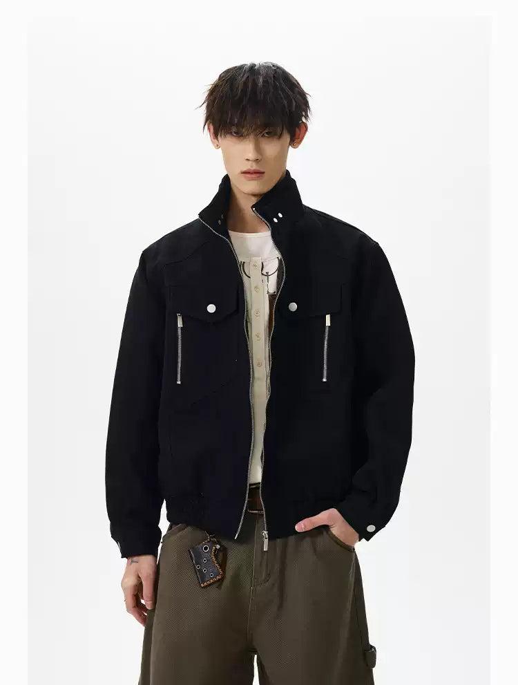 Multi-Detail Plain Color Jacket