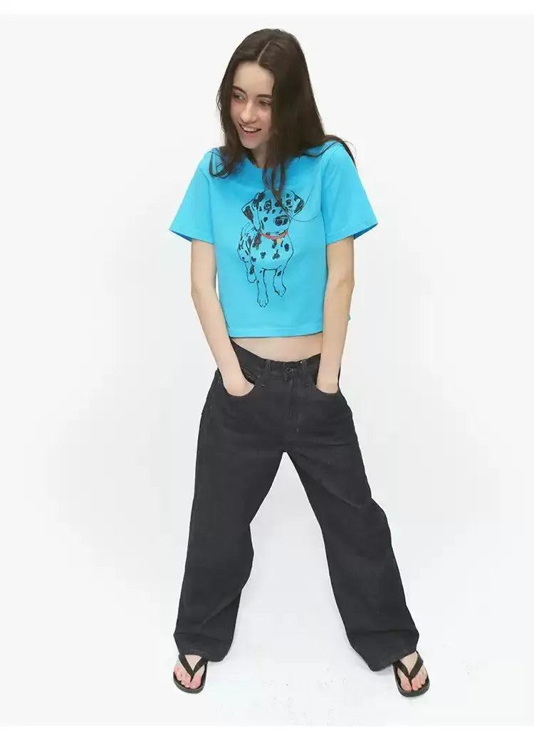 Dalmatian Dog Cropped T-Shirt