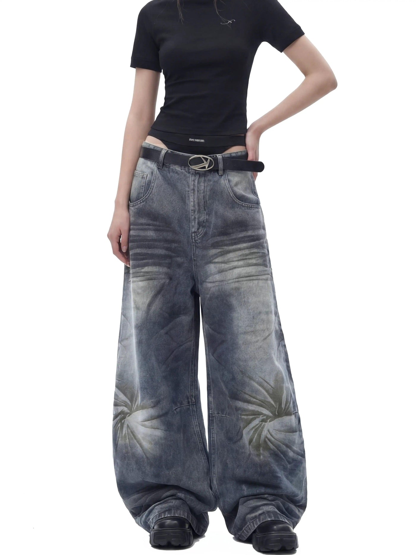 Fade Spots Grunge Whiskers Jeans