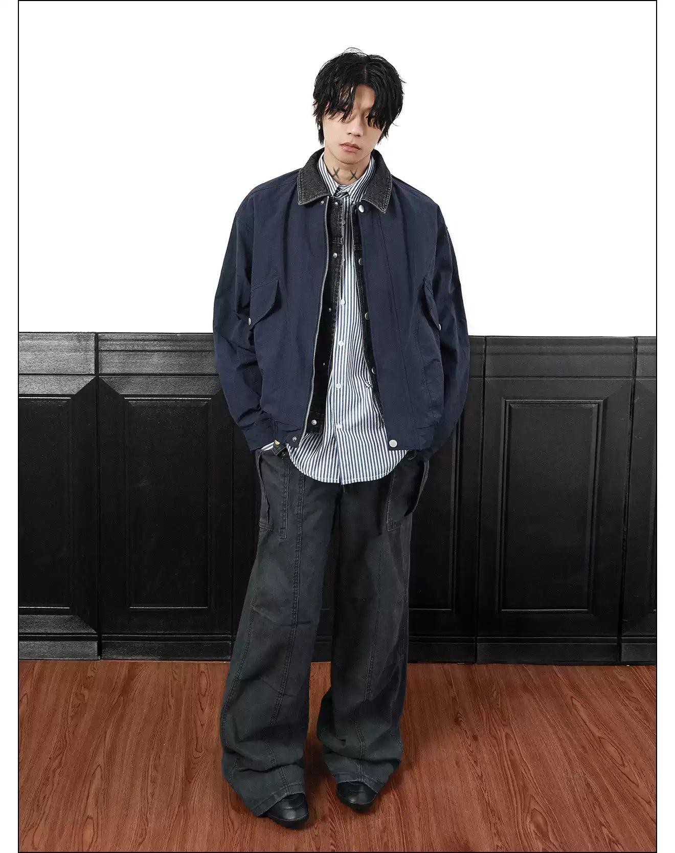 Side Pockets Ruched Hem Jacket
