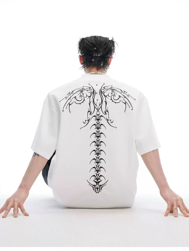 Skeleton Lines Print T-Shirt
