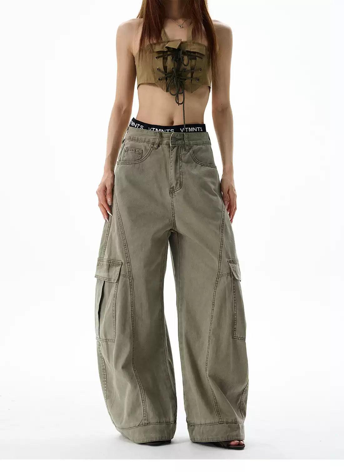 Structured Seam Cargo Jeans