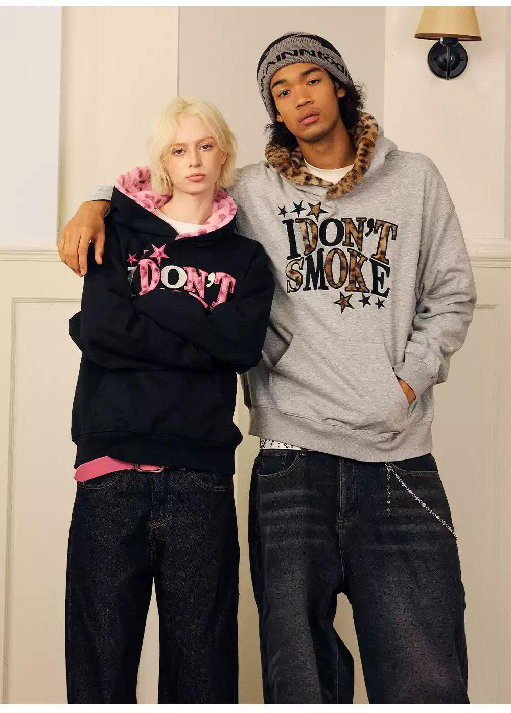 Faux Fur Splice Detailing Hoodie