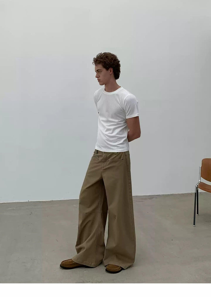 Versatile Pocket Detail Wide Pants