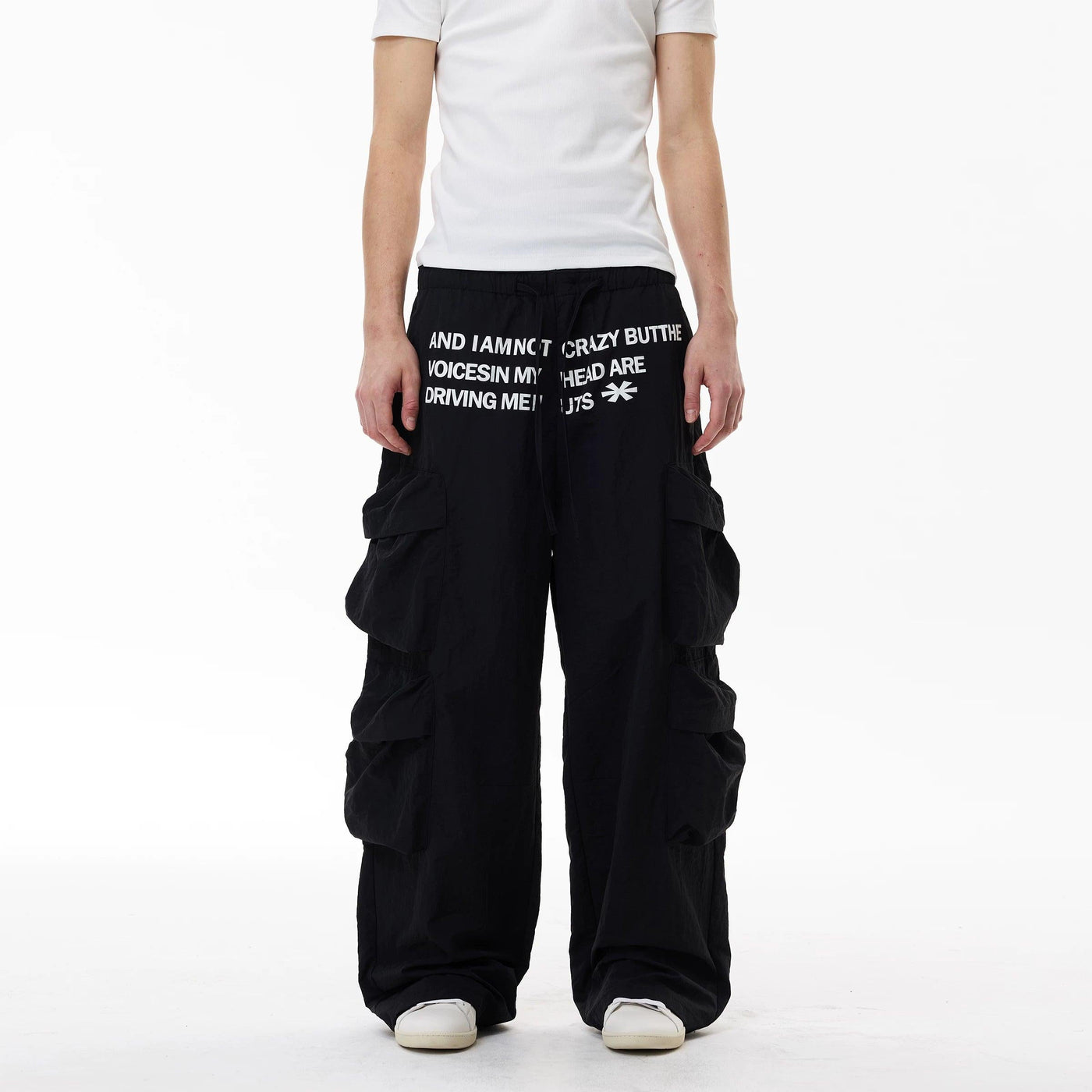 Graphic Multi-Pocket Cargo Pants