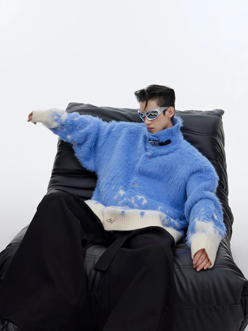 Flame Effect Fur Jacket