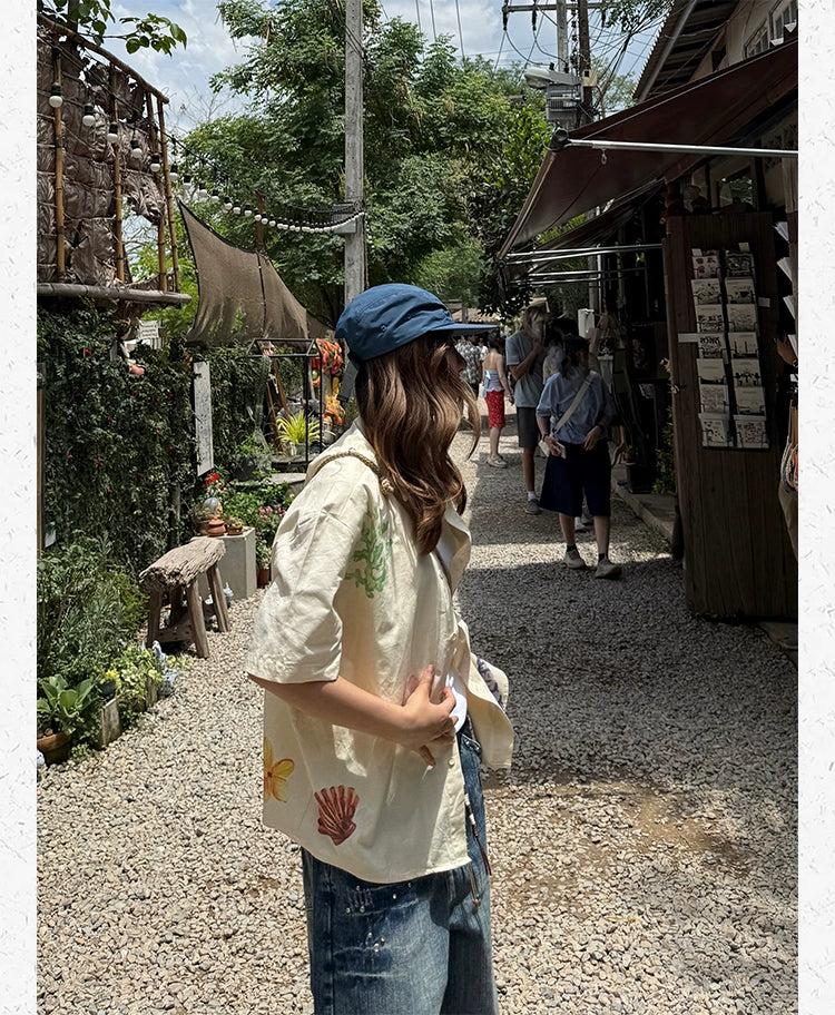 Watercolor Drawing Print Shirt
