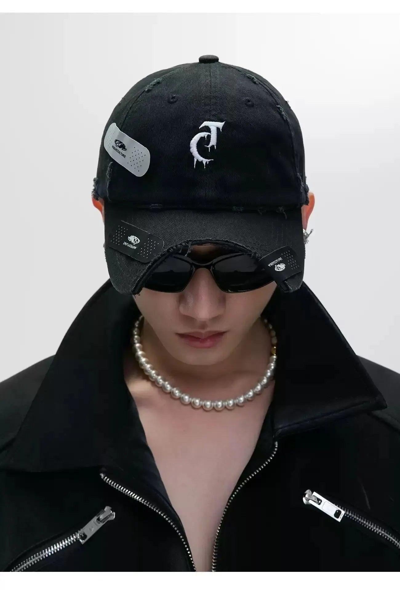 Grunge Style Multi-Detail Hat