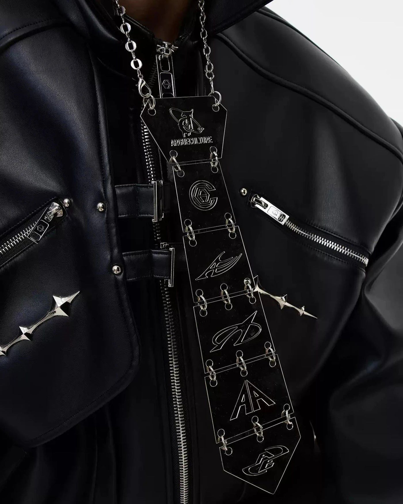 Metal Neck Tie Necklace