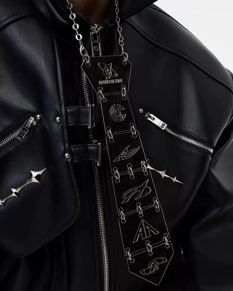 Metal Neck Tie Necklace