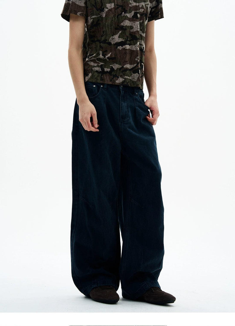 Utility Washed Wide Jeans