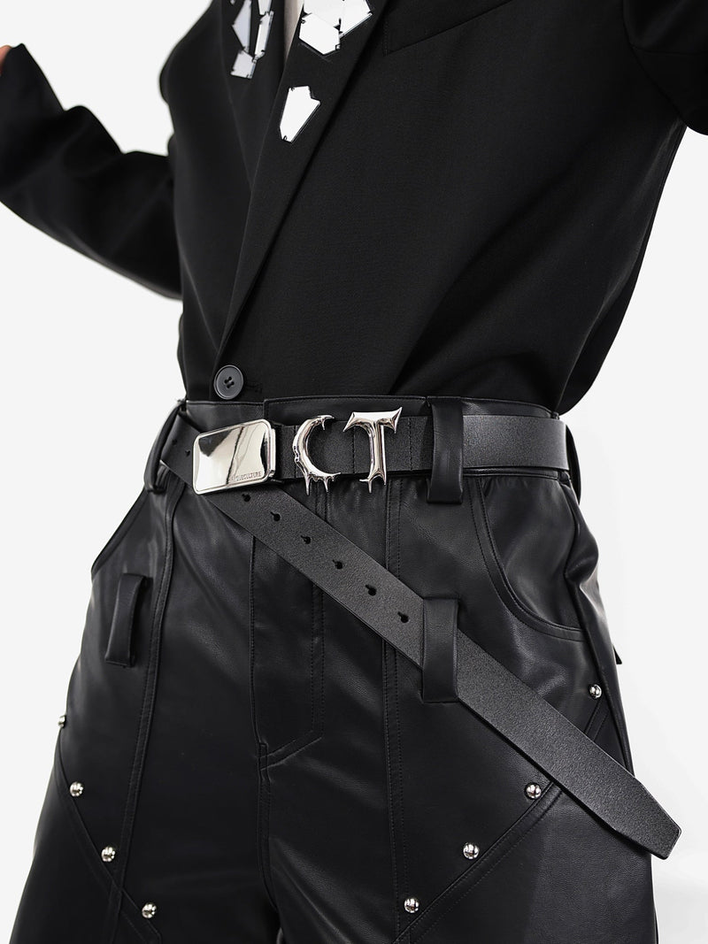 Irregular CT Metal Buckle Belt