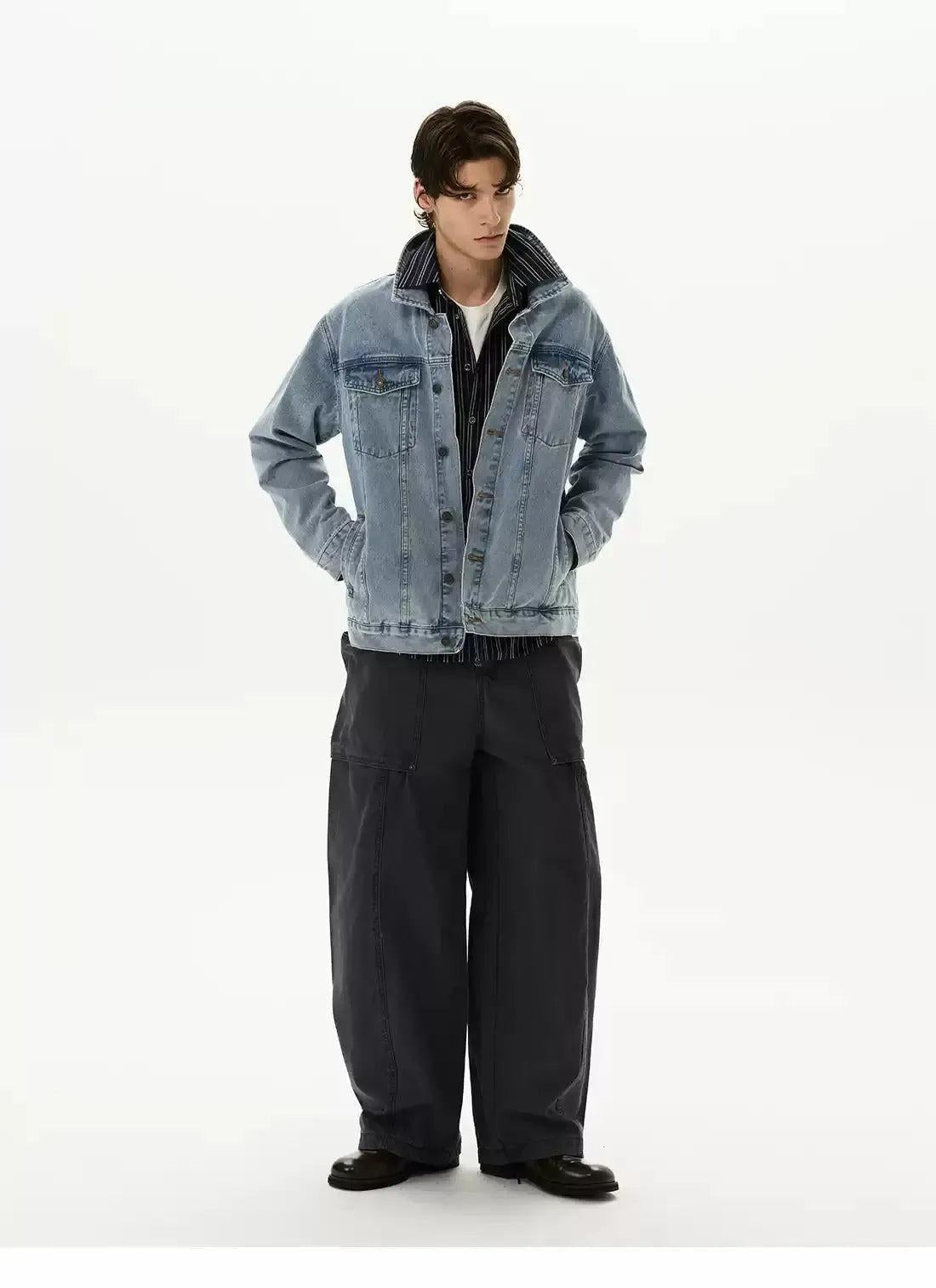 Side Pockets Straight Leg Jeans