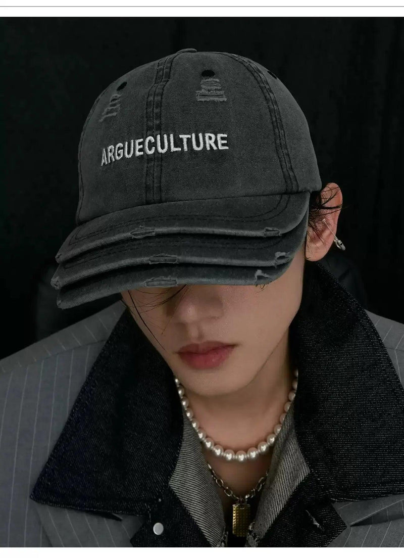 Distressed Layered Hat