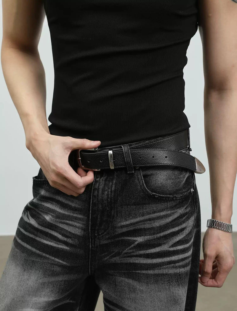 Textured D-Buckle Belt