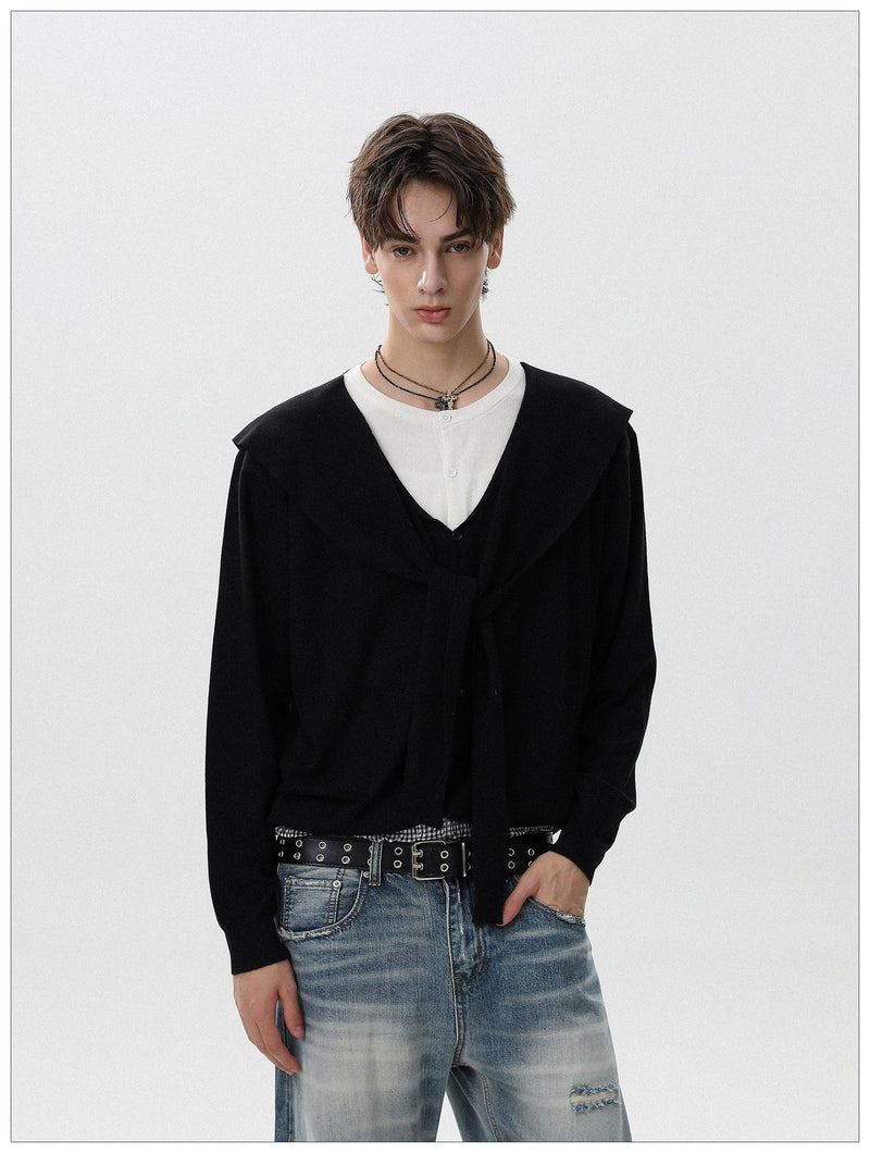 Multi-Layered Knitted L/S T-Shirt