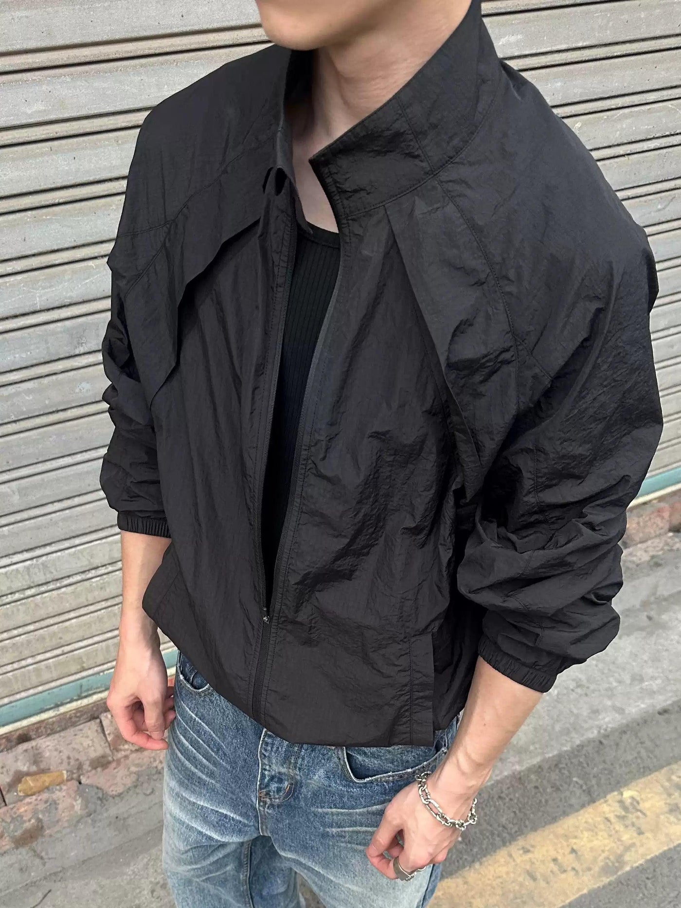 Structured Windbreaker Jacket